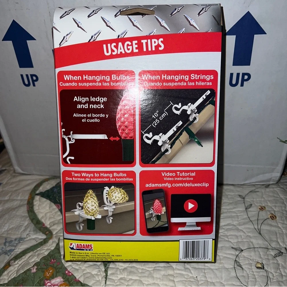 Adams Deluxe Shingle Gutter LIGHT CLIPS White Polypropylene HeavyDuty 50 Pk